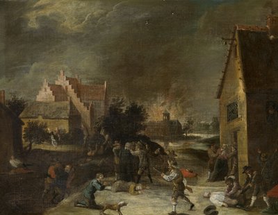 Saqueo de un pueblo de David Teniers the Younger